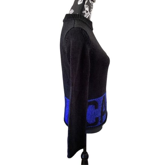 Calvin Klein Heavyweight High Collared Tight Knit Sweater Logo Winter Fall Desig - Picture 3 of 13